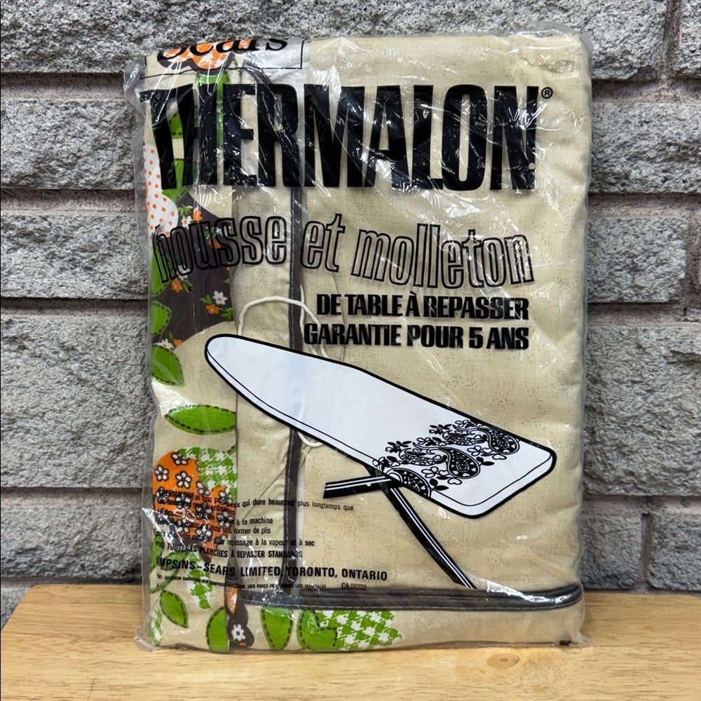 New old stock Thermalon Ironing Table Cover and Pad Set with Floral Design